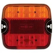 Hulk 4x4 Led Stop/Tail/Ind/Lic Plt Lamp 9-33V W/ Reflex Reflector 0.5M Lead 104X94X20mm - HU9643LP