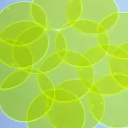Round Vinyl Shape 2" Yellow Go Go Fluorescent Edge Glow