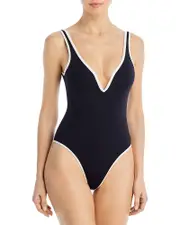 L*Space Coco Deep V Neck Swimsuit XS