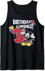[Disney] Mickey And Friends Mickey Mouse 3rd Birthday Wishes Tank Top