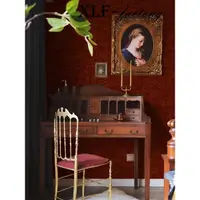 在飛比找蝦皮商城精選優惠-美式法式實木梳妝台歐式復古原木設計卧室化妝桌凳椅組合中古設計