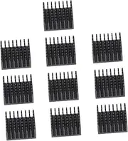 jojofuny 10pcs Aluminum Heat Sink Cooling Fin for Ic Led Triode Electronics Black Anodized Efficient Heat Dissipation for Chip Components Compact Lightweight Design