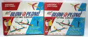 2pc 1 Sealed 1968 Kenner Toys Ohio USA BLOW-A-PLANE Flying Circus Jet Vintage
