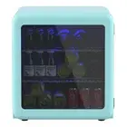 Mini Bar Fridge Portable Small Glass Door Beverage Refrigerator Cooler 46L Green