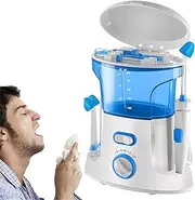 Electric Nasal Cleaner Sinus Cleaner Machine, Pulsating Nasal Irrigation Sinus Rinse System with 10 Pressure Modes Nose Cleaning Machine Electric Neti Pot for Adult & Kids, 360°Rotating Nozzle