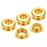 8mm(1/3 Inch) Brass Hole Eyelets, 4 Pcs Arc Surface Grommets, Gold Tone
