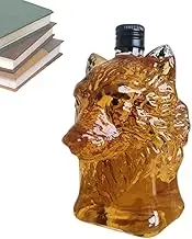 Whiskey Decanter - Alcohol Dispenser | Wolf Crested Wine Cup Engraved Vintage Glass Bottles for Bar Home parrty Kitchen Workplace Kitchen Display Workplace Drinkware Decor Wolf Themed