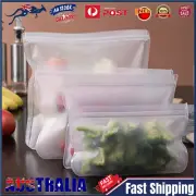 2/4PCS EVA Silicone Food Storage Bags Reusable Zip Lock Pouch Fresh Sealer-