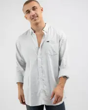 [Rip Curl] Rip Curl Men's Ourtime Long Sleeve Shirt in Off White Size Small S Off White