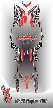 Graphics Kit for YAMAHA RAPTOR 700 (2013-2023) 700R CUSTOM Decal KIT ROCKET