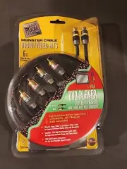 Monster Interlink 250 Stereo RCA Audio Cable PLUS Video2 Composite | 6Ft | NEW
