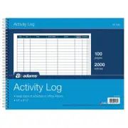 Adams Record Book 8 Columns 11" x 8.5" White 50 Sheets/Book (S1185)