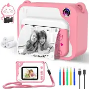 Kids Camera Instant Print Dinosaur Kids Digital Camera1080P Toddler Camera wi...