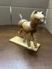 Articulated Wooden Cat Kitten Artist's Posable Jointed Model Mannequin 6" X 5"