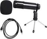 HAMPPLIES 1 Set USB Desktop Microphone with Tripod Stand High Performance Condenser Mic for Laptop Noise Isolation Easy Installation Premium Quality Recording Equipment