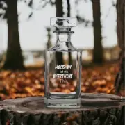 Overthinking Decanter 26 Oz Bourbon Whiskey Premium Glass Personalize Funny NEW