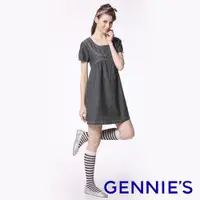 在飛比找PChome24h購物優惠-Gennies奇妮 輕質隨性牛仔春夏哺乳洋裝-灰黑(GNA3