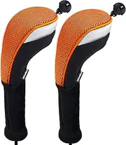Andux 3pcs/Pack Long Neck Golf Hybrid Club Head Covers Interchangeable No. Tag CTMT-02