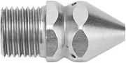 Sewer Jetter Nozzle, 4 Hole Pipe Cleaning Nozzle Jet Nozzle For Garden Hose G1/4in Male Thread Stainless Steel Sewer Cleaning Nozzle High Pressure Water Hose Nozzle Drain Sewer