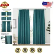 Ultimate Privacy: Sea Teal Blackout Drapes - 70w x 84l, Energy Smart Style