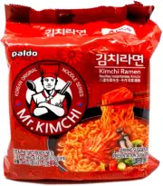 Paldo Mr.Kimchi Instant Korean Original Kimchi Soup Ramen 4.06 oz x 4 Packs