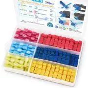 ZREE 240pcs T Tap Electrical Wire Crimp Terminals Splice Cable Connectors Kit
