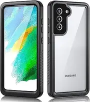 Samsung Galaxy S21 FE Case, IP68 Waterproof Dustproof Case with Built-in Screen Protector, Full Body Heavy Duty Shockproof Protective Cover for Samsung S21 FE 5G 6.4 inch (2022) (Black)
