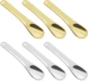 6PCS Metal Makeup Spatula Mini Beauty Spoon Facial Cream Spoon Cosmetic Appli...