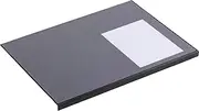 Durable Desk Mat with Edge Protector in Black | 65 x 50 cm | Pack of 1 | Includes Self-Adhesive Strips for Easy Attachment to Desk