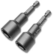2 × 13mm Hex Hexagon Nut Driver Tek Bits for Drill Magnetic Head