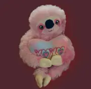Valentines Sloth Heart XOXO Pink 14 Inch Plush Gift Stuffed Animal