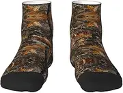 [JBYJBX] Hunting Deer Bear Deer Print Adult Socks Womens Mens Workout Thermal Cozy All-Season Gift Holiday Articles Use, 1 Black, One Size