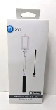 ONN - Wireless Bluetooth Selfie Stick - Extends 30" Brand New in Box Rave Party