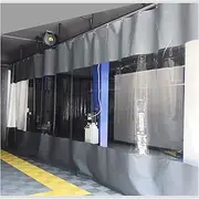 Waterproof PVC Outdoor Curtain for Gazebo Garage Transparent Windproof Rainproof Anti-aging Thermal Insulated Car Wash Partition 1.6x2.5m