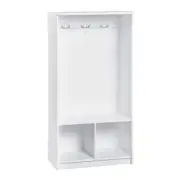 ClosetMaid Storage Organizer 24.09" 2-Cube + 3-Hook Full Back Panel Wood White