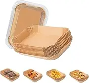 Food Grade Air Fryer Liners - 100PCS Paper Baking Sheets for Easy Cleaning, 8.6x5.5 Inch Size