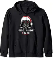 [STAR WARS] Darth Vader Naughty Nice Dark Holiday Zip Hoodie