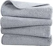 Polyte Quick Dry Lint Free Microfibre Hand Towel, 40 x 76 cm, Set of 4 (Gray)