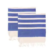 Nicola Spring Turkish Cotton Towel Set - Navy Stripe - Pack Of 4