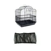 Shell Skirt Mesh Cover Pet Bird Cage Guard Nylon Net Seed Catcher Soft Dustproof