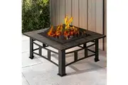 Grillz Fire Pit BBQ Grill Ice Bucket 4-In-1 Table