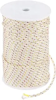 Recoil Starter Rope Pull Cord 4mm 50m Pull Starter Rope Nylon Pull Cord Pull Starter Rope for Mower/Chainsaw/Trimmer/Brush Cutter [White Red Yellow]
