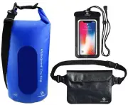 Freegrace Waterproof Dry Bags Set of 3 - Dry Bag with 2 Zip Lock Seals & Deta...