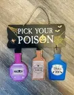 Cute Color HALLOWEEN Sign Pick Your Poison Potion Bottles Spider Venom Witches