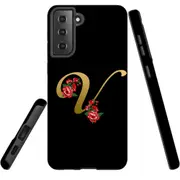 For Samsung Galaxy S22+ Plus Case, Armour Cover, Embellished Letter V