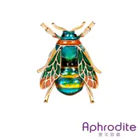 在飛比找momo購物網優惠-【Aphrodite 愛芙晶鑽】手工彩釉可愛小蜜蜂造型胸針(