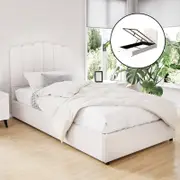 Artiss Boucle Bed Frame King Single Gas Lift Beds Base