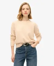 Essential Crew Neck Jumper | Shadow Pale Pink