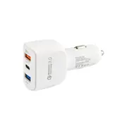 QC3.0 Type-C Fast Car Charger with 2 USB Ports For iPhoneX XR mi8 Pocophone f1 Oneplus 6t S9