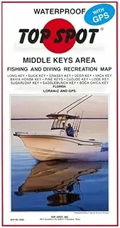 Top Spot N208 Map- Middle Key Long Key to Boca Chica Key Loran-C & GPS